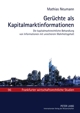 Abbildung von Neumann | Gerüchte als Kapitalmarktinformationen | 1. Auflage | 2011 | 96 | beck-shop.de