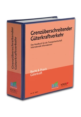 Abbildung von Bundesverband d. Deutschen Güterfernverkehrs e.V. | Grenzüberschreitender Güterkraftverkehr | 1. Auflage | 2023 | beck-shop.de