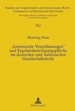 Abbildung von Frase | «Leoninische Vereinbarungen» und Ergebnisbeteiligungspflicht im deutschen und italienischen Gesellschaftsrecht | 1. Auflage | 2009 | 162 | beck-shop.de
