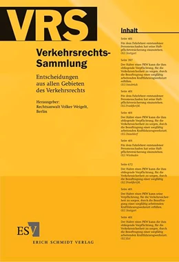 Abbildung von Weigelt | Verkehrsrechts-Sammlung (VRS) | 1. Auflage | 2011 | 120 | beck-shop.de