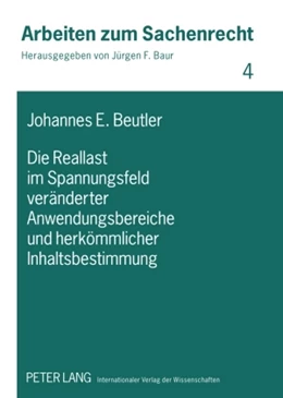 Abbildung von Beutler | Die Reallast im Spannungsfeld veränderter Anwendungsbereiche und herkömmlicher Inhaltsbestimmung | 1. Auflage | 2009 | 4 | beck-shop.de