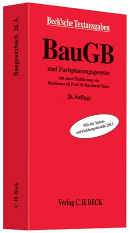 Abbildung von Baugesetzbuch: BauGB | 26. Auflage | 2013 | beck-shop.de