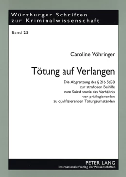 Abbildung von Vöhringer | Tötung auf Verlangen | 1. Auflage | 2008 | 25 | beck-shop.de