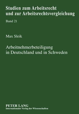Abbildung von Sleik | Arbeitnehmerbeteiligung in Deutschland und in Schweden | 1. Auflage | 2011 | beck-shop.de