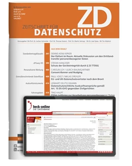 Abbildung von ZD • Zeitschrift für Datenschutz | 8. Auflage | 2022 | beck-shop.de