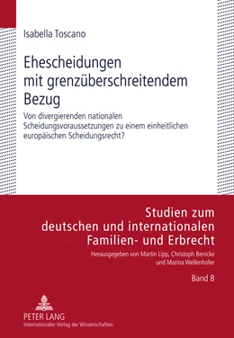 Abbildung von Toscano | Ehescheidungen mit grenzüberschreitendem Bezug | 1. Auflage | 2011 | 8 | beck-shop.de