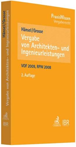 Abbildung von Hänsel / Grosse | Vergabe von Architekten- und Ingenieurleistungen | 2. Auflage | 2012 | beck-shop.de