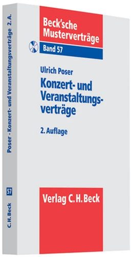 Abbildung von Poser | Konzert- und Veranstaltungsverträge | 2. Auflage | 2012 | Band 57 | beck-shop.de