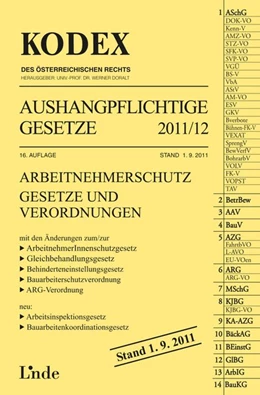 Abbildung von Marat | KODEX Aushangpflichtige Gesetze 2011/12 | 16. Auflage | 2011 | beck-shop.de
