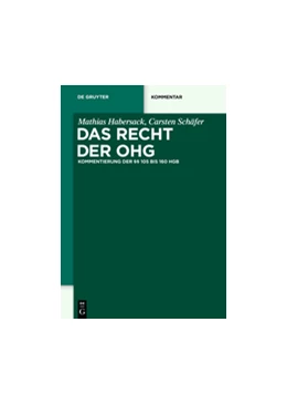 Abbildung von Habersack / Schäfer | Das Recht der OHG | 1. Auflage | 2010 | beck-shop.de