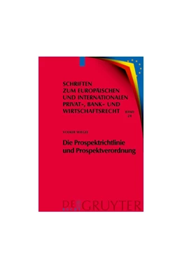 Abbildung von Wiegel | Die Prospektrichtlinie und Prospektverordnung | 1. Auflage | 2009 | beck-shop.de
