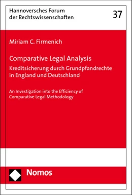Abbildung von Firmenich | Comparative Legal Analysis. Kreditsicherung durch Grundpfandrechte in England und Deutschland | 1. Auflage | 2011 | 37 | beck-shop.de