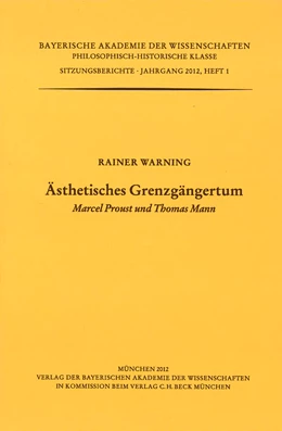 Abbildung von Warning, Rainer | Ästhetisches Grenzgängertum | 1. Auflage | 2012 | Heft 2012/1 | beck-shop.de