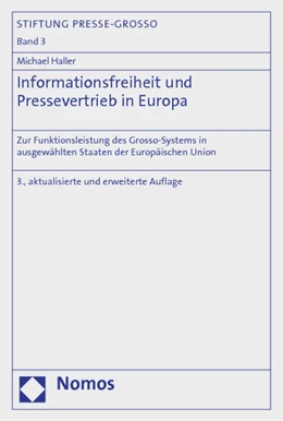 Abbildung von Haller | Informationsfreiheit und Pressevertrieb in Europa | 3. Auflage | 2012 | 3 | beck-shop.de