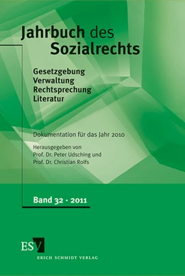 Abbildung von Udsching / Rolfs | Jahrbuch des Sozialrechts • Band 32 | 1. Auflage | 2011 | Band 32 | beck-shop.de
