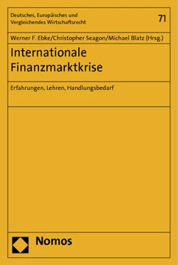 Abbildung von Ebke / Seagon | Internationale Finanzmarktkrise | 1. Auflage | 2011 | 71 | beck-shop.de