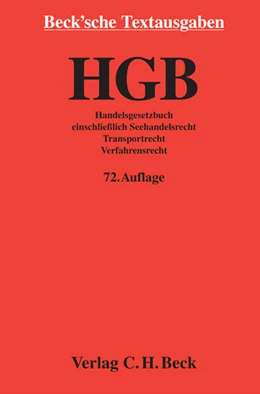 Abbildung von Handelsgesetzbuch: HGB | 72. Auflage | 2013 | beck-shop.de