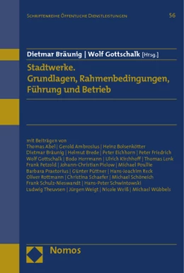 Abbildung von Bräunig / Gottschalk | Stadtwerke. Grundlagen, Rahmenbedingungen, Führung und Betrieb | 1. Auflage | 2012 | 56 | beck-shop.de