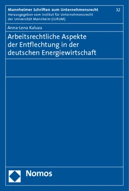Abbildung von Kaluza | Arbeitsrechtliche Aspekte der Entflechtung in der deutschen Energiewirtschaft | 1. Auflage | 2012 | 32 | beck-shop.de