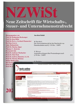 Abbildung von NZWiSt • Neue Zeitschrift für Wirtschafts-, Steuer- und Unternehmensstrafrecht | 7. Auflage | 2022 | beck-shop.de