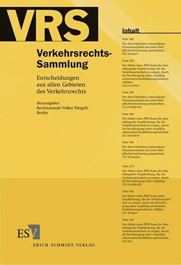 Abbildung von Verkehrsrechts-Sammlung (VRS) | 1. Auflage | 2012 | 121 | beck-shop.de