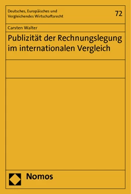 Abbildung von Walter | Publizität der Rechnungslegung im internationalen Vergleich | 1. Auflage | 2012 | 72 | beck-shop.de